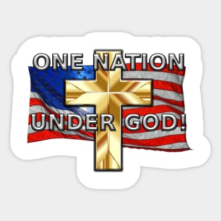 One Nation Under God Sticker